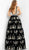 Jovani - 62171 Floral Embroidered Deep V-neck Ballgown In Black and Multi-Color