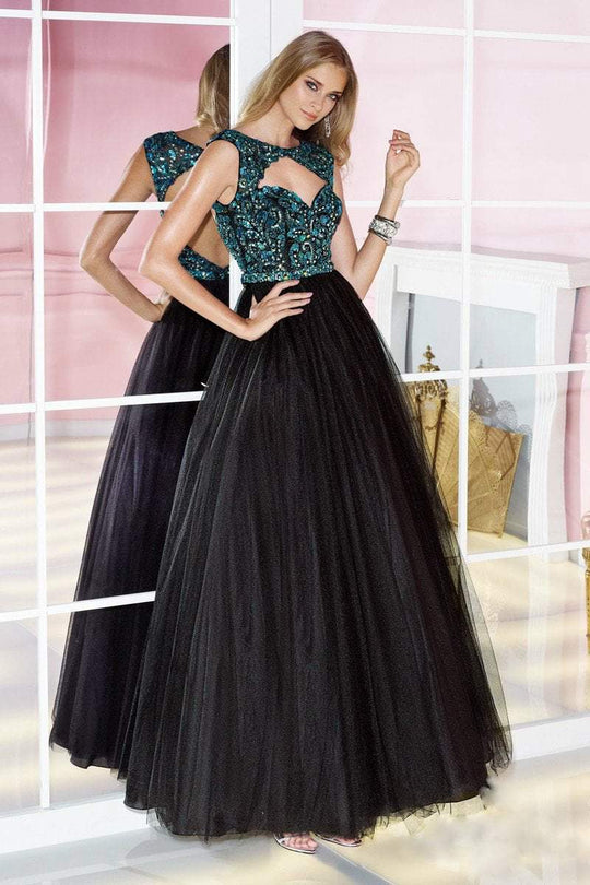 Alyce Paris - 6217 Prom Dress in Black Turquoise