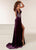 Jasz Couture - 6218 Deep V-neck Side Embellished Velvet Gown In Purple