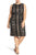 Adrianna Papell - AP1D100240 Floral Lace Sheath Dress in Black and Brown