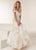 Jasz Couture - 6219 Off Shoulder Tiered Sheer Lace Ruffle Gown In White