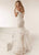 Jasz Couture - 6219 Off Shoulder Tiered Sheer Lace Ruffle Gown In White