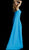 Jovani - 62202 Strapless Straight Neck Dress With Train In Blue