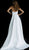 Jovani - 62202 Strapless Straight Neck Dress With Train In White