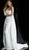 Jovani - 62202 Strapless Straight Neck Dress With Train In White