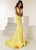 Jasz Couture - 6222 Sleeveless Plunging V-Neck Mermaid Gown In Yellow
