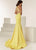 Jasz Couture - 6222 Sleeveless Plunging V-Neck Mermaid Gown In Yellow