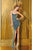 Alyce Paris - 6223 Strapless Sequined Asymmetrical High Low Gown In Gray and Green