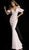 Jovani - 62246 Ruffled Deep V-neck Mermaid Dress In Pink