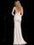 Jovani - Crystal Beaded Stripe Backless Long Gown 62292 - 1 pc Silver In Size 8 Available