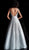 Jovani - 62301 Plunging Sweetheart Glitter Tulle Ballgown in Silver