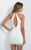 Blush - C310 Sleeveless High Halter Fitted Cocktail Dress In White and Gold