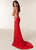 Jasz Couture - 6230 Embellished Deep Sweetheart Sheath Dress In Red