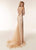 Jasz Couture - 6229 High Neck Embellished Sheath Gown In Neutral
