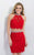 Intrigue - Two-Piece Shimmering High Neck Dress 105 In Red