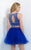 Intrigue - Two-Piece Embellished Jewel Neckline Dress 110 in Blue