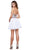 Embroidered Halter Chiffon Short Dress