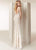 Jasz Couture - 6235 Illusion Bateau Intricate Sequined Sheath Gown In White