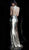 Jovani - Sequined Deep Halter V-neck Trumpet Dress With Slit 62360 In Gold
