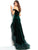 Jovani Feathered Ruffle-Trimmed High Low Gown 62379 - 1 pc Emerald In Size 4 Available