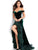 Jovani Feathered Ruffle-Trimmed High Low Gown 62379 - 1 pc Emerald In Size 4 Available In Green