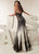 Jasz Couture - 6237 V-neck Sheer Sides Mermaid Gown In Black and White
