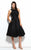 Mac Duggal Black White Red - 62435 Lace Bateau A-line Dress In Black