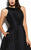 Mac Duggal Black White Red - 62435 Lace Bateau A-line Dress In Black