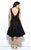 Mac Duggal Black White Red - 62435 Lace Bateau A-line Dress In Black