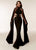 Jasz Couture - 6246 Fitted High Neck Jersey Dress With Draping In Black