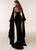 Jasz Couture - 6246 Fitted High Neck Jersey Dress With Draping In Black