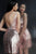 Jovani - Sequined Plunging V-Neck Cocktail Dress 62478 In Pink and Gold