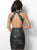 Jovani - Embellished Halter Neck Sheath Cocktail Dress 62479 in Gray