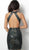 Jovani - 62479 Embellished Halter Neck Sheath Cocktail Dress in Gray