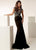 Jasz Couture - 6248 Embellished Scoop Neck Fitted Gown In Black