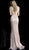 Jovani - Plunging V-Neck Sequin Low V-Back Sheath Evening Dress 62507 In Neutral