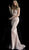 Jovani - Plunging V-Neck Sequin Low V-Back Sheath Evening Dress 62507 In Neutral