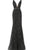 Jovani - 62507 Fitted Sequin Low V-Back Sleeveless Long Sheath Dress  In Black