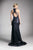 Cinderella Divine - 62515 Sequined High Halter Evening Gown In Blue