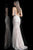 Jovani - Embellished Embroidered Plunging V-neck Trumpet Gown 62517 In Pink and Gold
