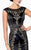 TB Shorts by Mon Cheri - TS21571 Short Dress In Black Gold