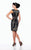 TB Shorts by Mon Cheri - TS21571 Short Dress In Black Gold
