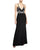 Aidan Mattox - MN1E203437 Floral Bodice Sleeveless A-line Dress In Black and White