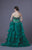 Alyce Paris - 6253 Jewel Embellished Ruffled High Low Dress In Green
