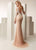 Jasz Couture - 6253 Bateau Neck Embellished Sheath Gown In Neutral