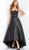 Jovani - 62579 Embellished Strapless High Low A-line Dress In Black