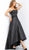 Jovani - 62579 Embellished Strapless High Low A-line Dress In Black