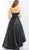 Jovani - 62579 Embellished Strapless High Low A-line Dress In Black