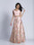 Dave & Johnny - A6257 Two-Piece Floral Embellished Gown in Pink