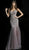 Jovani - 62587 Embroidered Deep Sweetheart Trumpet Dress In Gray